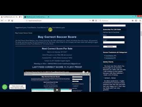 Correct Score for 18.11.2017 | FixedMatches24.com